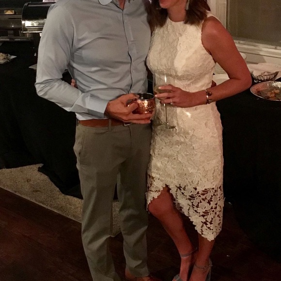 White flowered cocktail dress - Picture 5 of 5